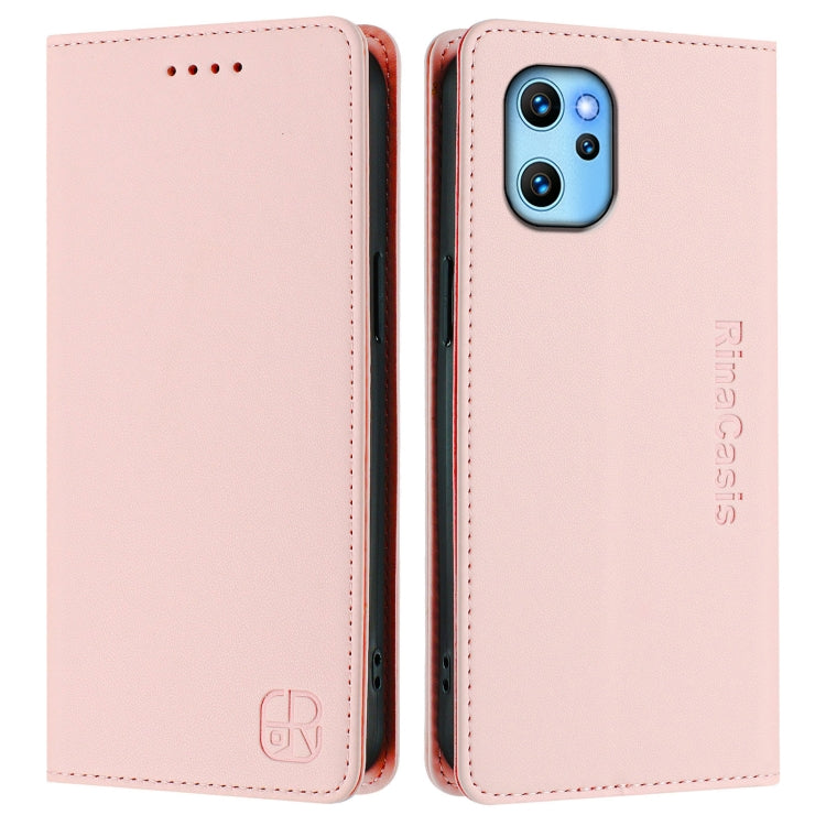 For UMIDIGI Power 7 Max RC01 Dual-Folded Magnetic Suction RFID Leather Phone Case