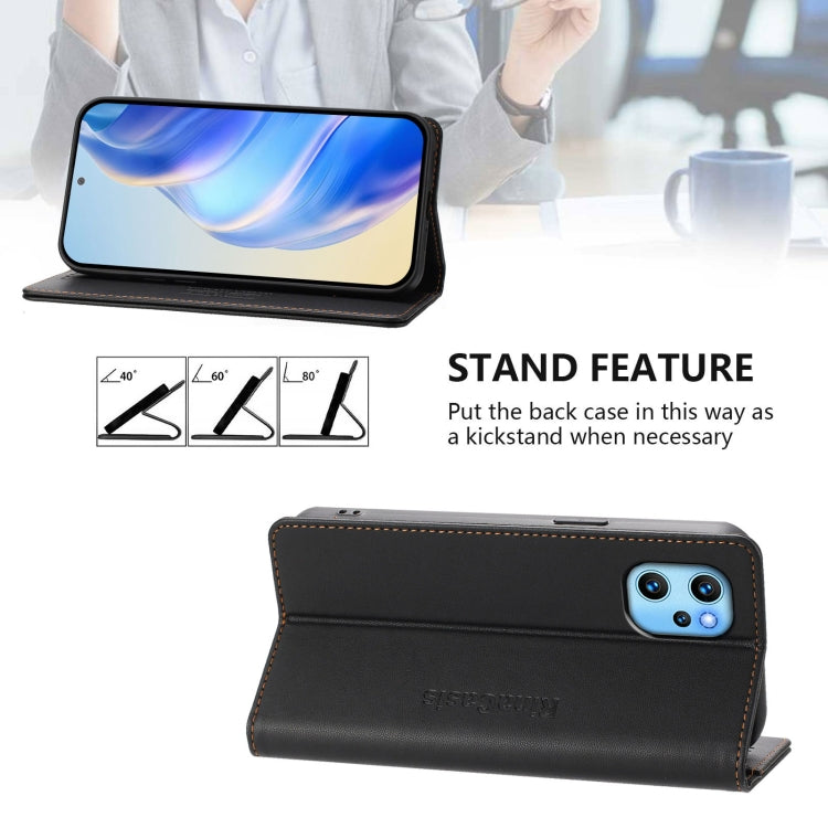 For UMIDIGI Power 7 Max RC01 Dual-Folded Magnetic Suction RFID Leather Phone Case