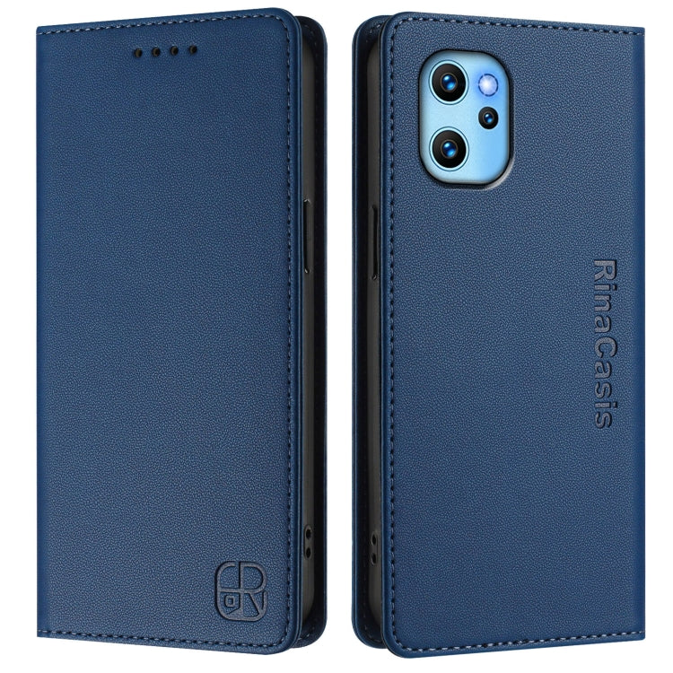 For UMIDIGI Power 7 Max RC01 Dual-Folded Magnetic Suction RFID Leather Phone Case