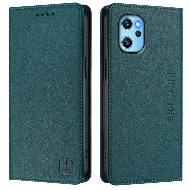 For UMIDIGI Power 7 Max RC01 Dual-Folded Magnetic Suction RFID Leather Phone Case