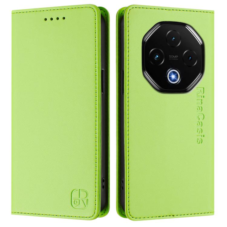 For UMIDIGI G100 Pro RC01 Dual-Folded Magnetic Suction RFID Leather Phone Case