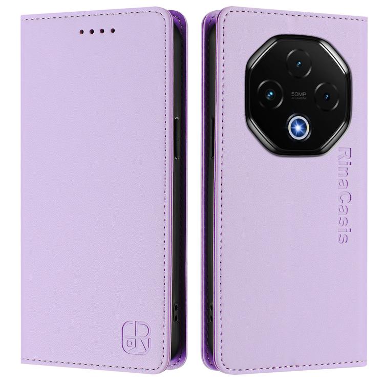 For UMIDIGI G100 Pro RC01 Dual-Folded Magnetic Suction RFID Leather Phone Case