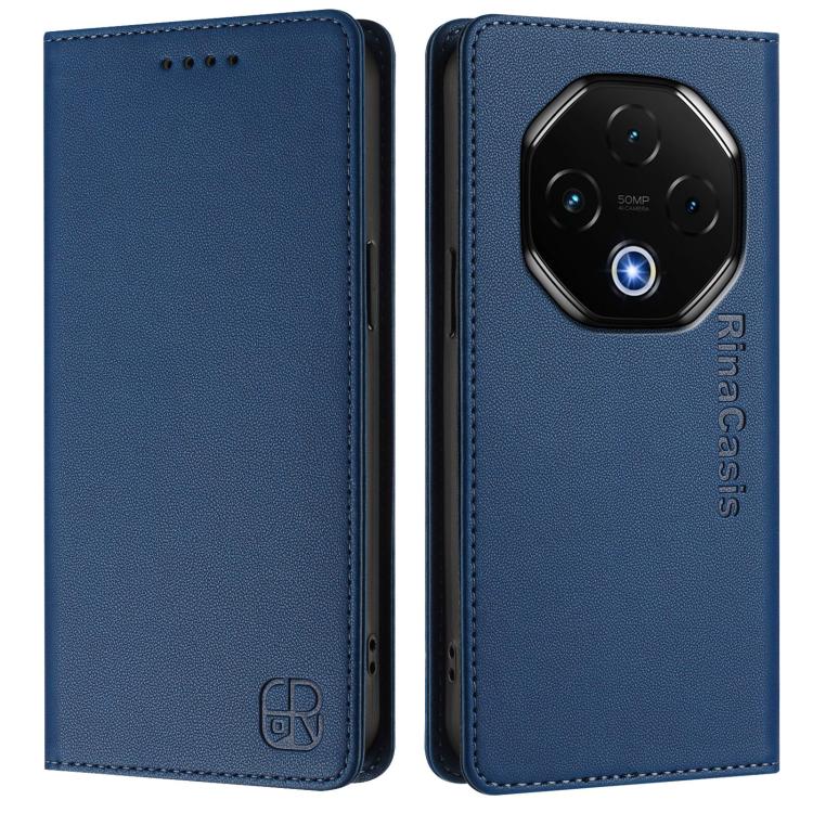 For UMIDIGI G100 Pro RC01 Dual-Folded Magnetic Suction RFID Leather Phone Case