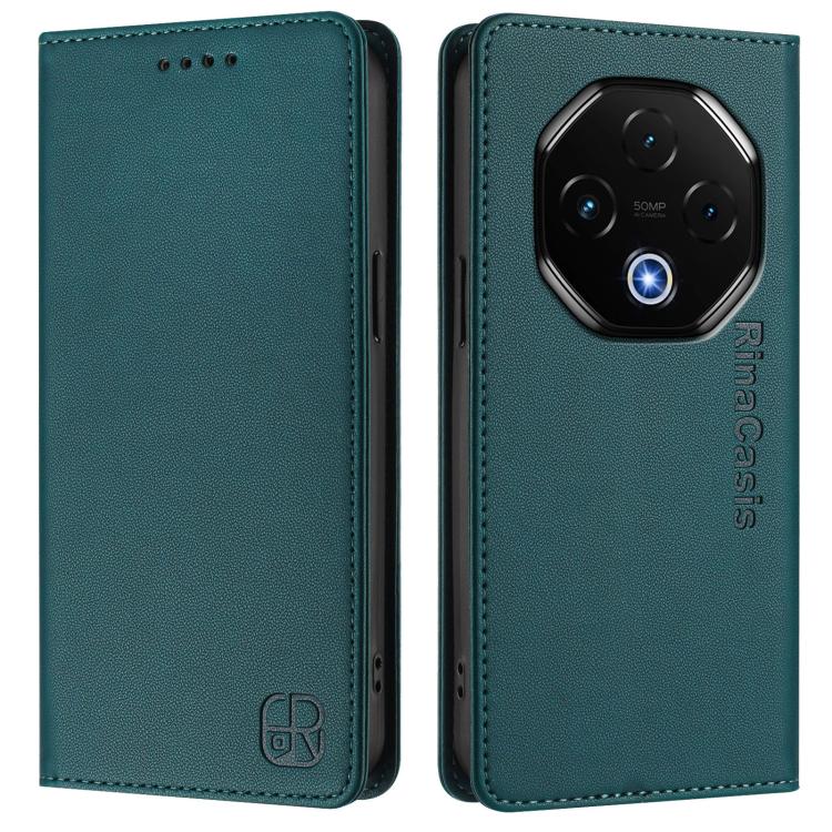 For UMIDIGI G100 Pro RC01 Dual-Folded Magnetic Suction RFID Leather Phone Case