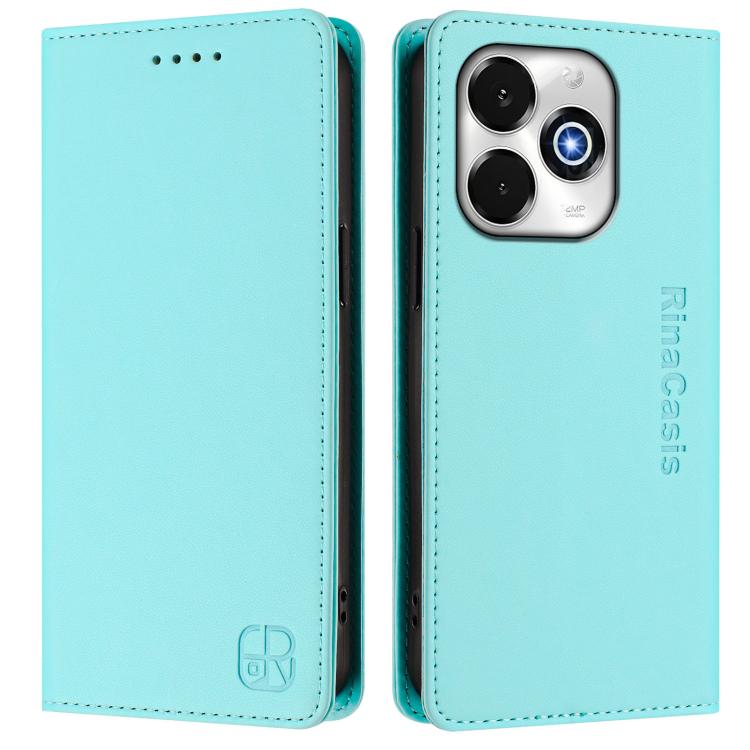 For UMIDIGI G100x 4G / 5G RC01 Dual-Folded Magnetic Suction RFID Leather Phone Case
