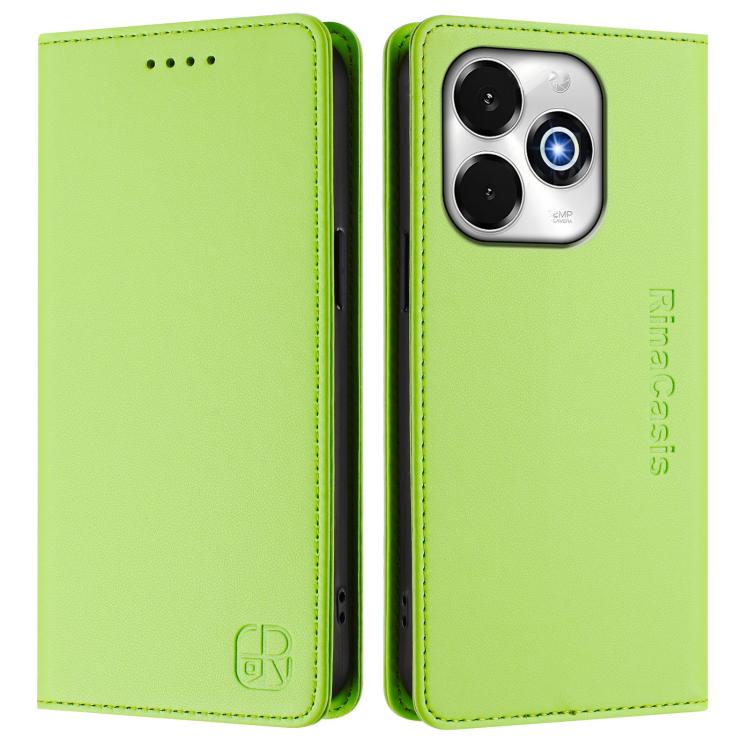For UMIDIGI G100x 4G / 5G RC01 Dual-Folded Magnetic Suction RFID Leather Phone Case