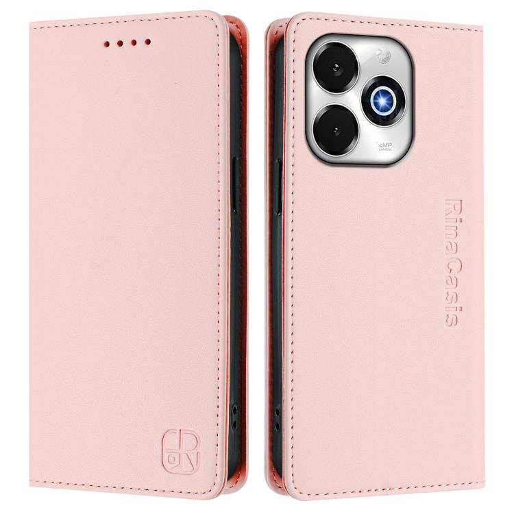 For UMIDIGI G100x 4G / 5G RC01 Dual-Folded Magnetic Suction RFID Leather Phone Case