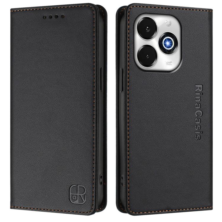 For UMIDIGI G100x 4G / 5G RC01 Dual-Folded Magnetic Suction RFID Leather Phone Case