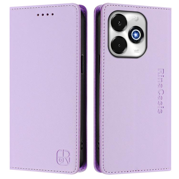 For UMIDIGI G100x 4G / 5G RC01 Dual-Folded Magnetic Suction RFID Leather Phone Case