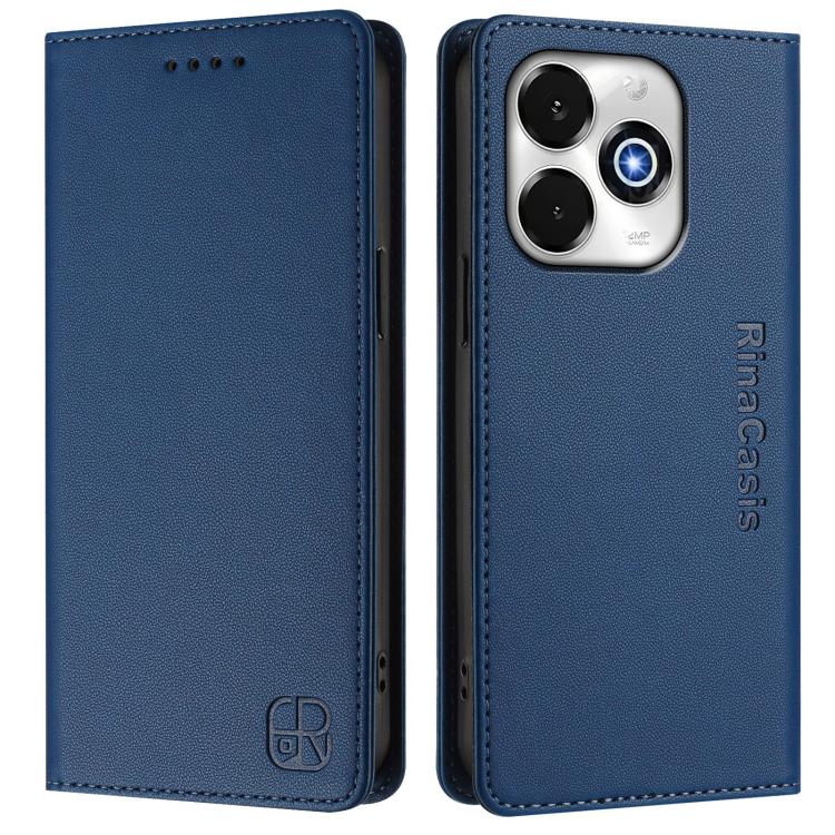 For UMIDIGI G100x 4G / 5G RC01 Dual-Folded Magnetic Suction RFID Leather Phone Case