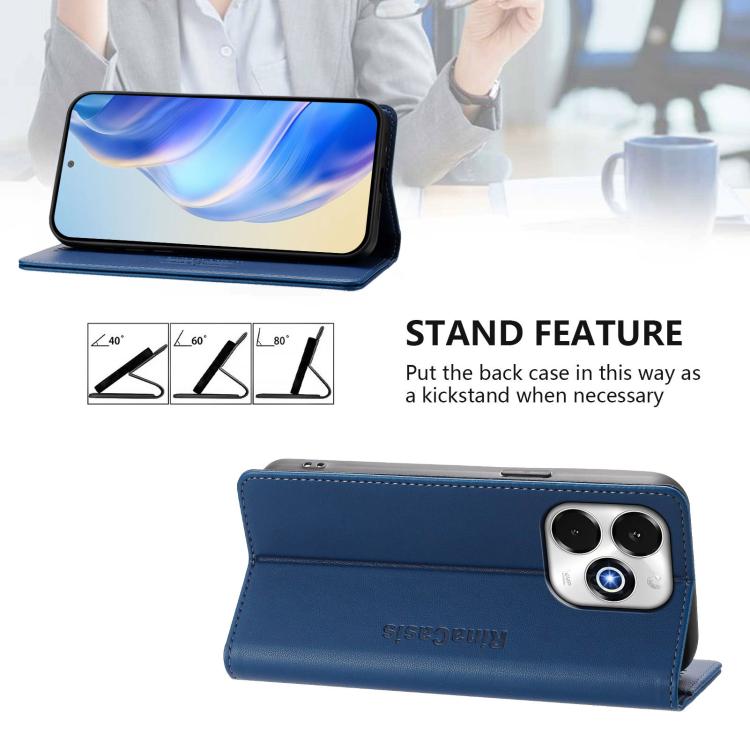For UMIDIGI G100x 4G / 5G RC01 Dual-Folded Magnetic Suction RFID Leather Phone Case
