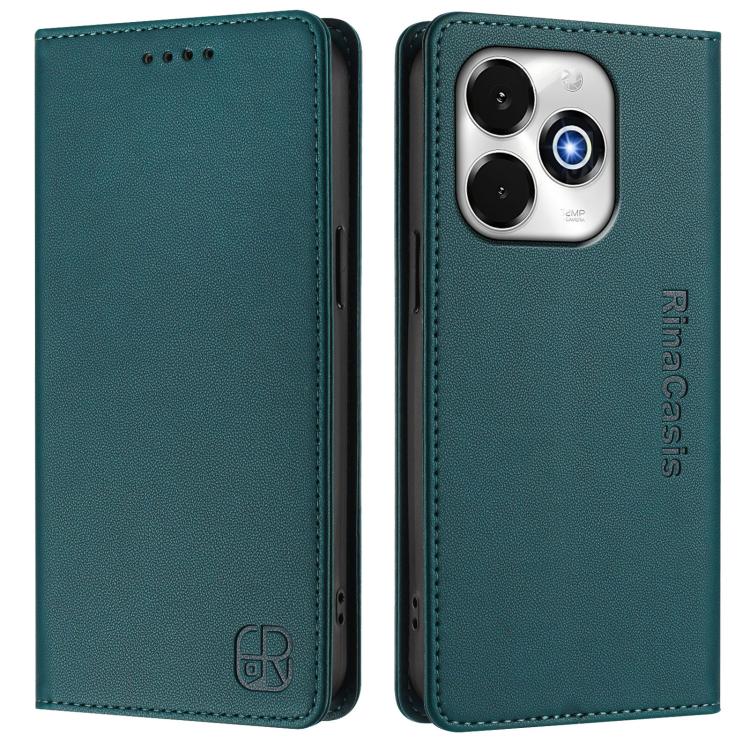 For UMIDIGI G100x 4G / 5G RC01 Dual-Folded Magnetic Suction RFID Leather Phone Case