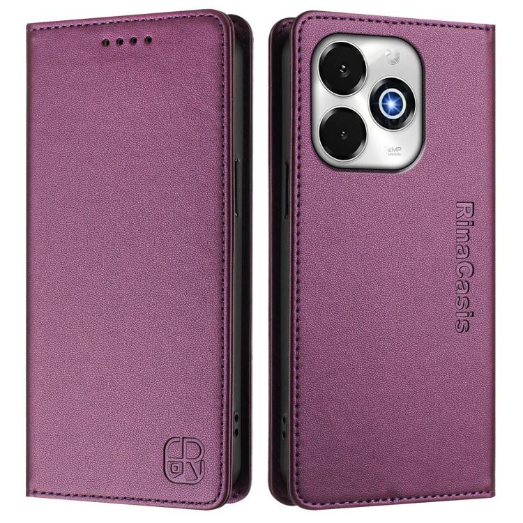 For UMIDIGI G100x 4G / 5G RC01 Dual-Folded Magnetic Suction RFID Leather Phone Case