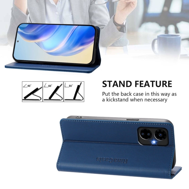 For Boost Mobile Celero 5G 2024 / 3 5G RC01 Dual-Folded Magnetic Suction RFID Leather Phone Case