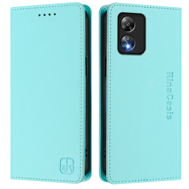 For Boost Mobile Celero 5G SC / SN339D RC01 Dual-Folded Magnetic Suction RFID Leather Phone Case