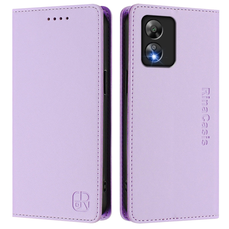 For Boost Mobile Celero 5G SC / SN339D RC01 Dual-Folded Magnetic Suction RFID Leather Phone Case