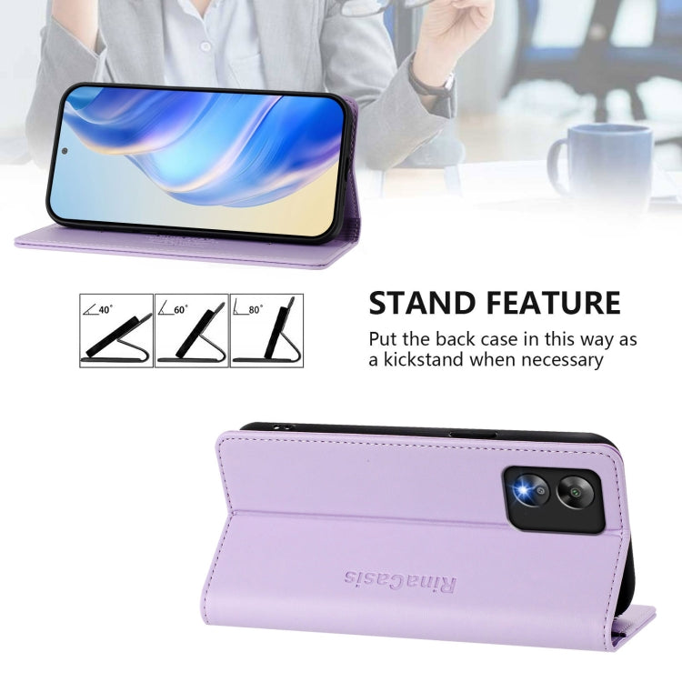 For Boost Mobile Celero 5G SC / SN339D RC01 Dual-Folded Magnetic Suction RFID Leather Phone Case
