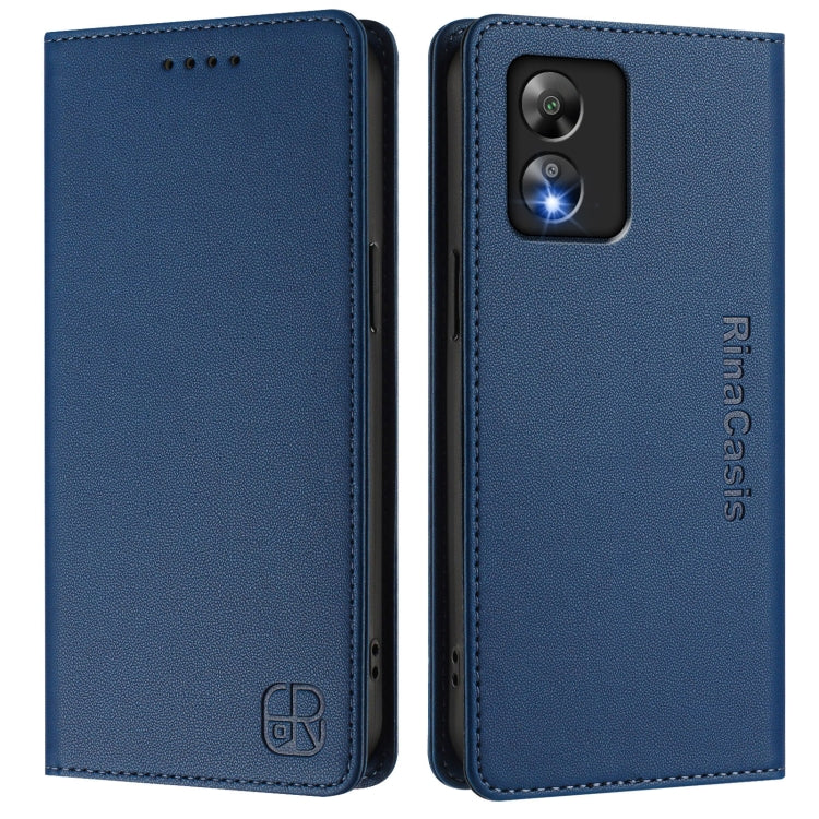 For Boost Mobile Celero 5G SC / SN339D RC01 Dual-Folded Magnetic Suction RFID Leather Phone Case