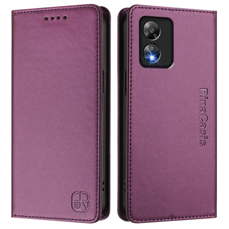 For Boost Mobile Celero 5G SC / SN339D RC01 Dual-Folded Magnetic Suction RFID Leather Phone Case