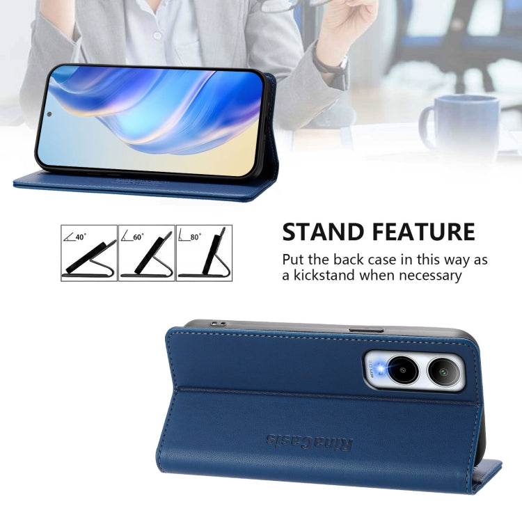 For Cricket Icon 6 RC01 Dual-Folded Magnetic Suction RFID Leather Phone Case