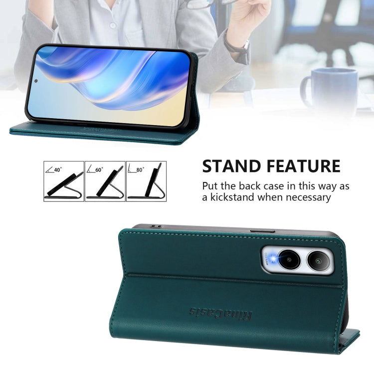 For Cricket Icon 6 RC01 Dual-Folded Magnetic Suction RFID Leather Phone Case