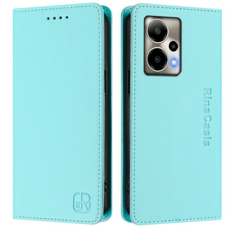 For Cricket Outlast 5G 2024 RC01 Dual-Folded Magnetic Suction RFID Leather Phone Case
