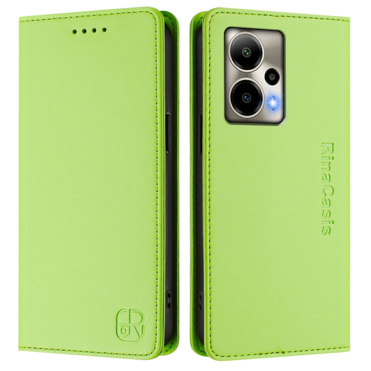 For Cricket Outlast 5G 2024 RC01 Dual-Folded Magnetic Suction RFID Leather Phone Case