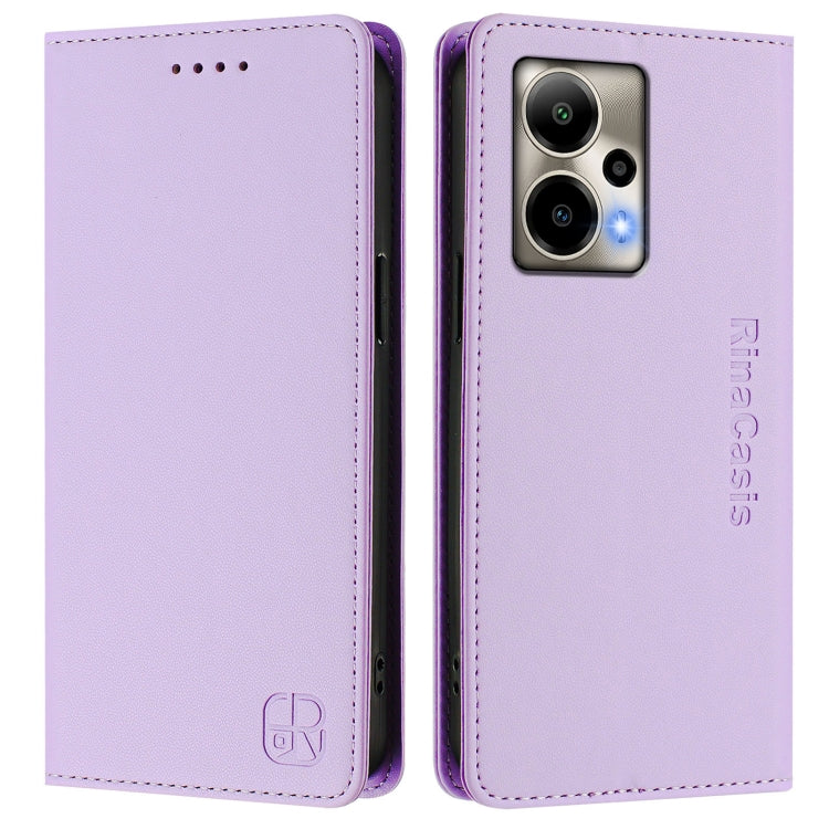 For Cricket Outlast 5G 2024 RC01 Dual-Folded Magnetic Suction RFID Leather Phone Case