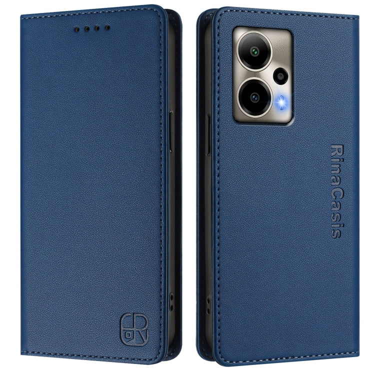 For Cricket Outlast 5G 2024 RC01 Dual-Folded Magnetic Suction RFID Leather Phone Case