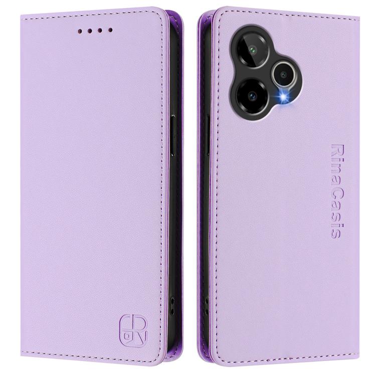 For Cricket Icon 7 5G / Plus 2026 RC01 Dual-Folded Magnetic Suction RFID Leather Phone Case