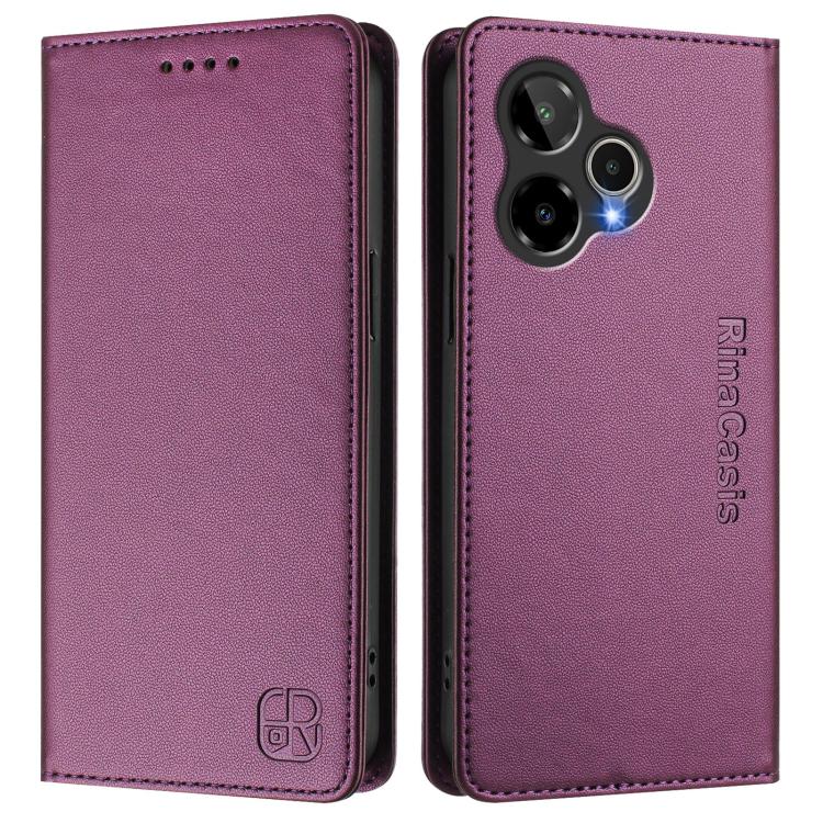 For Cricket Icon 7 5G / Plus 2026 RC01 Dual-Folded Magnetic Suction RFID Leather Phone Case