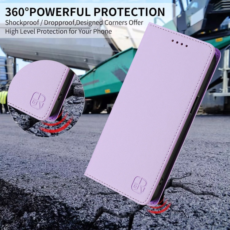 For Cubot A10 RC01 Dual-Folded Magnetic Suction RFID Leather Phone Case