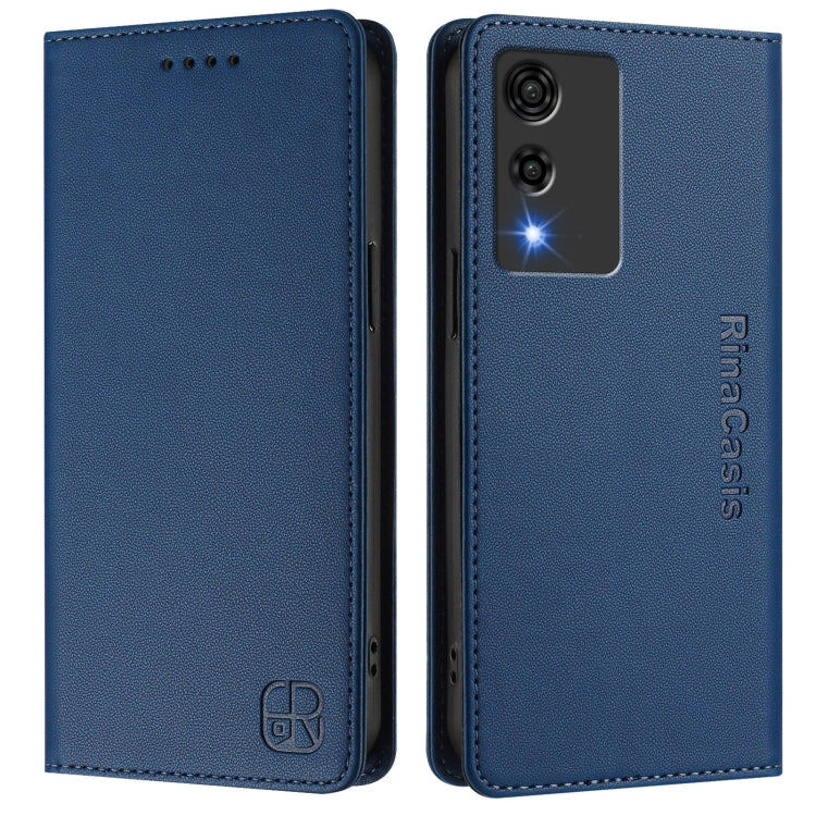 For Cubot A10 RC01 Dual-Folded Magnetic Suction RFID Leather Phone Case