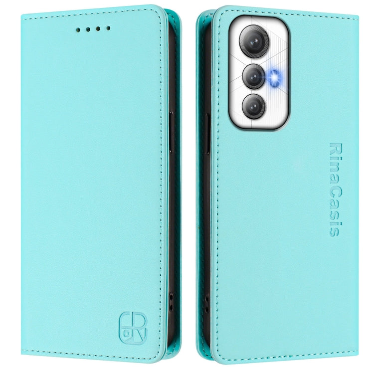 For Cubot Max 5 RC01 Dual-Folded Magnetic Suction RFID Leather Phone Case