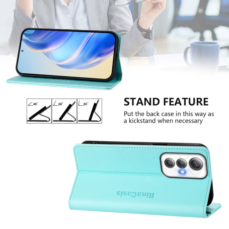 For Cubot Max 5 RC01 Dual-Folded Magnetic Suction RFID Leather Phone Case