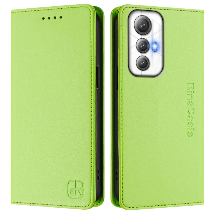 For Cubot Max 5 RC01 Dual-Folded Magnetic Suction RFID Leather Phone Case