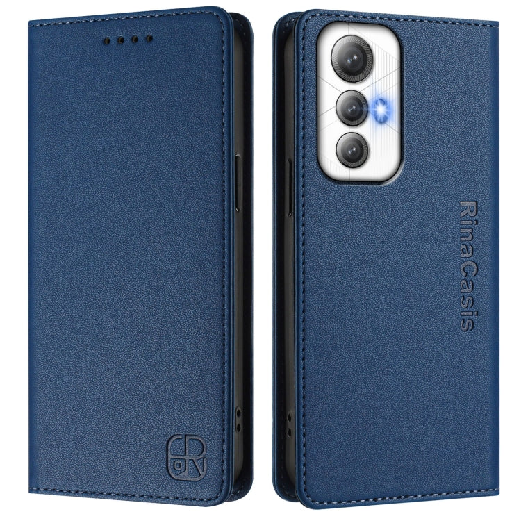 For Cubot Max 5 RC01 Dual-Folded Magnetic Suction RFID Leather Phone Case