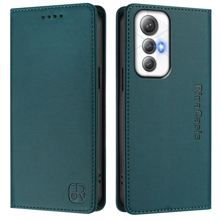 For Cubot Max 5 RC01 Dual-Folded Magnetic Suction RFID Leather Phone Case