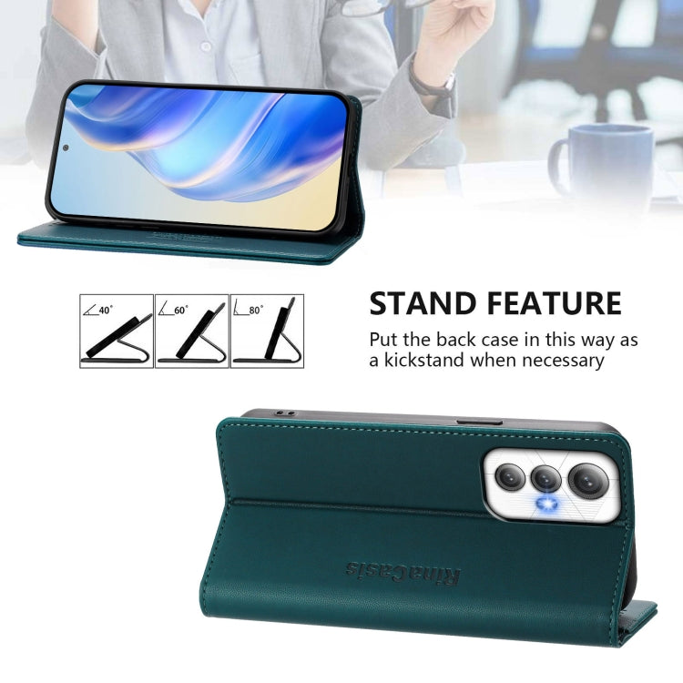 For Cubot Max 5 RC01 Dual-Folded Magnetic Suction RFID Leather Phone Case