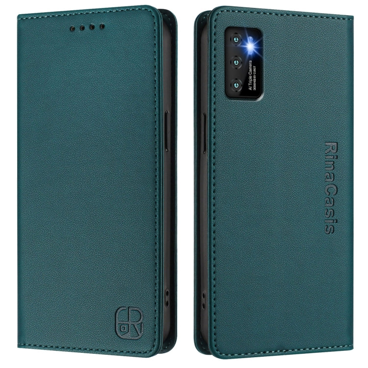 For Cubot P50 RC01 Dual-Folded Magnetic Suction RFID Leather Phone Case