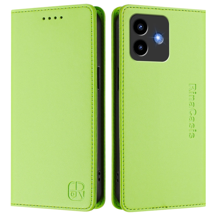 For Cubot Note 40 RC01 Dual-Folded Magnetic Suction RFID Leather Phone Case