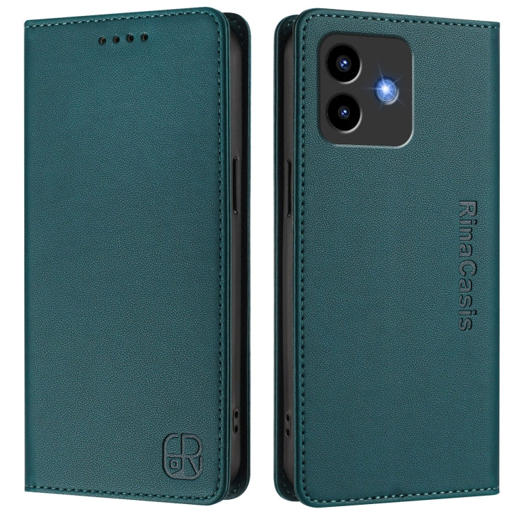 For Cubot Note 40 RC01 Dual-Folded Magnetic Suction RFID Leather Phone Case