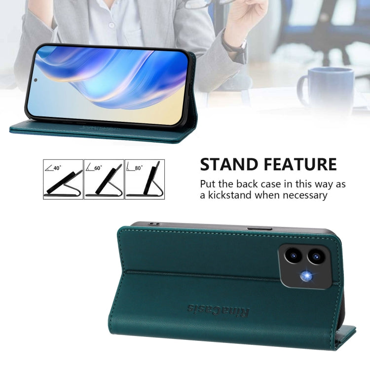For Cubot Note 40 RC01 Dual-Folded Magnetic Suction RFID Leather Phone Case