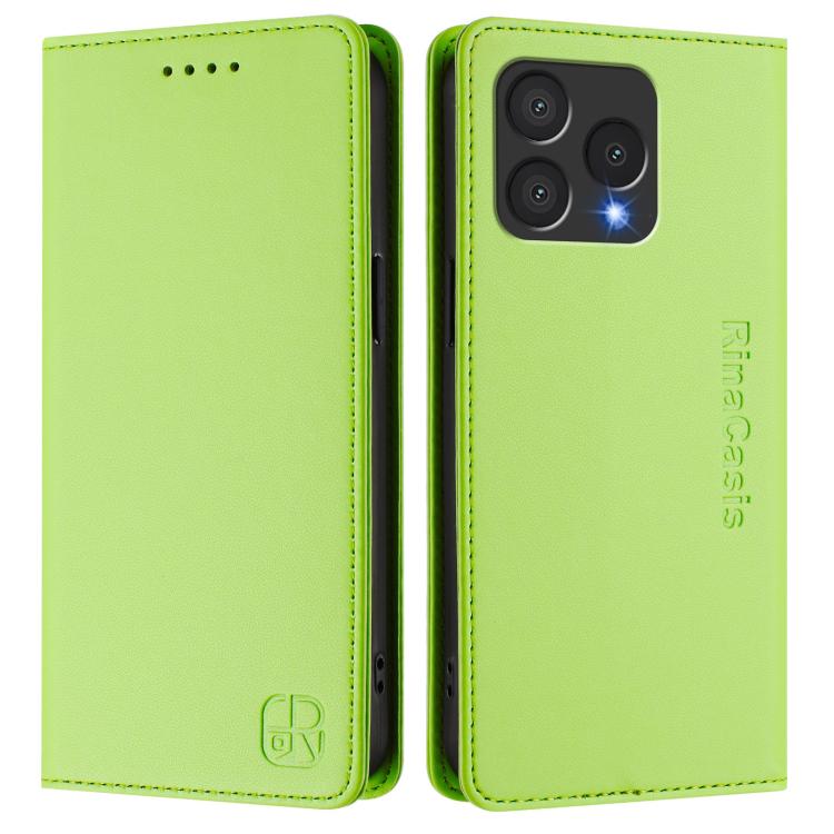 For Cubot A40 RC01 Dual-Folded Magnetic Suction RFID Leather Phone Case