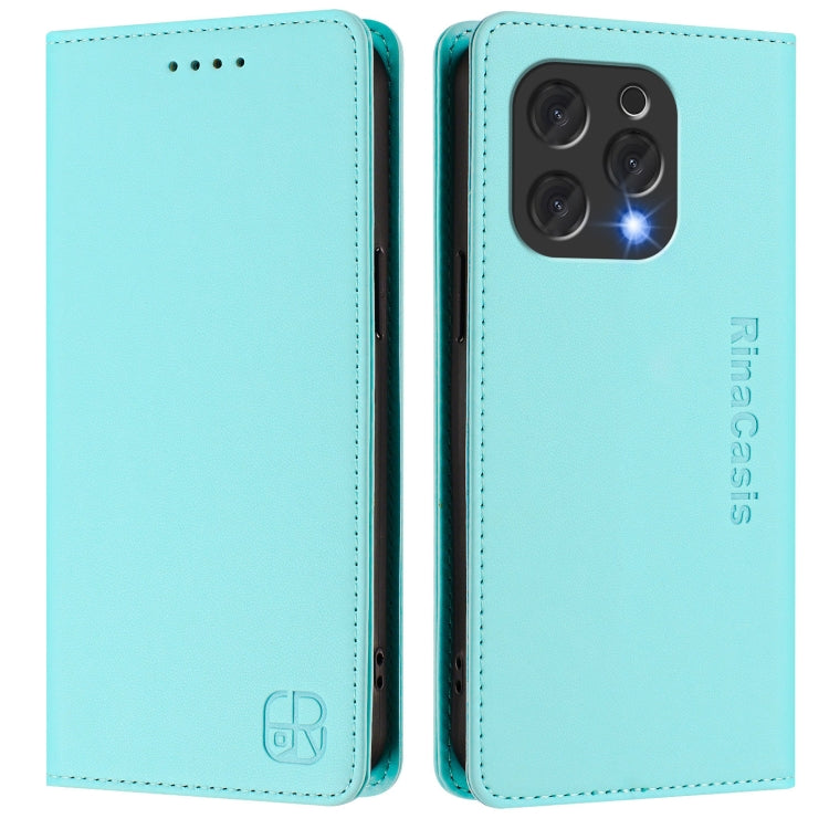 For Doofee N55 Plus RC01 Dual-Folded Magnetic Suction RFID Leather Phone Case