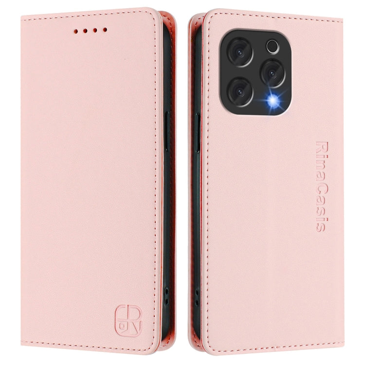 For Doofee N55 Plus RC01 Dual-Folded Magnetic Suction RFID Leather Phone Case