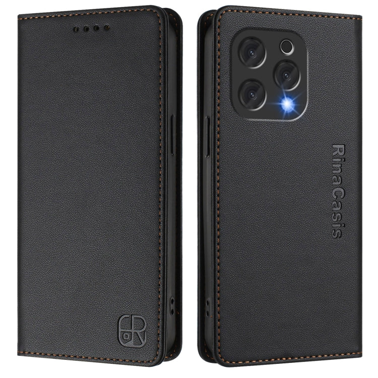 For Doofee N55 Plus RC01 Dual-Folded Magnetic Suction RFID Leather Phone Case
