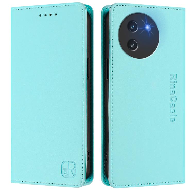 For Doogee Note 59 / Note 59 Pro RC01 Dual-Folded Magnetic Suction RFID Leather Phone Case