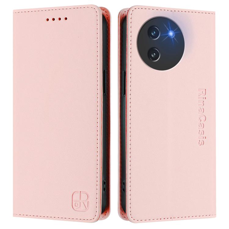 For Doogee Note 59 / Note 59 Pro RC01 Dual-Folded Magnetic Suction RFID Leather Phone Case