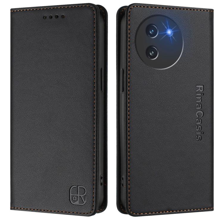 For Doogee Note 59 / Note 59 Pro RC01 Dual-Folded Magnetic Suction RFID Leather Phone Case